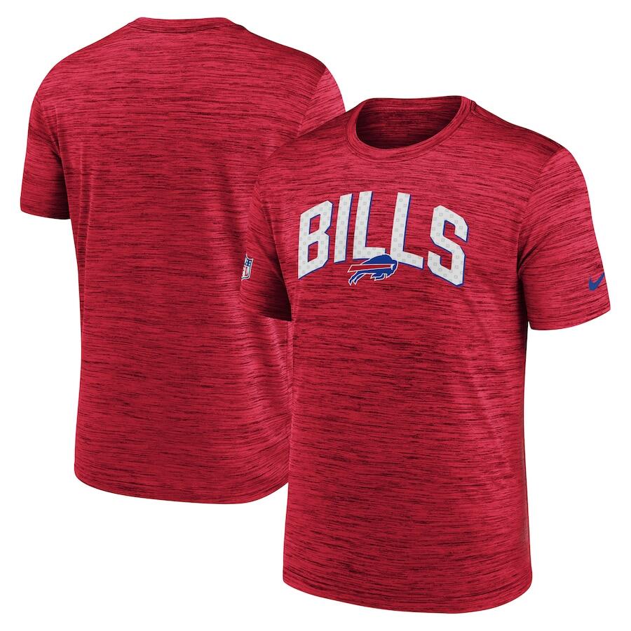 Men's Buffalo Bills Red Sideline Velocity Stack Performance T-Shirt